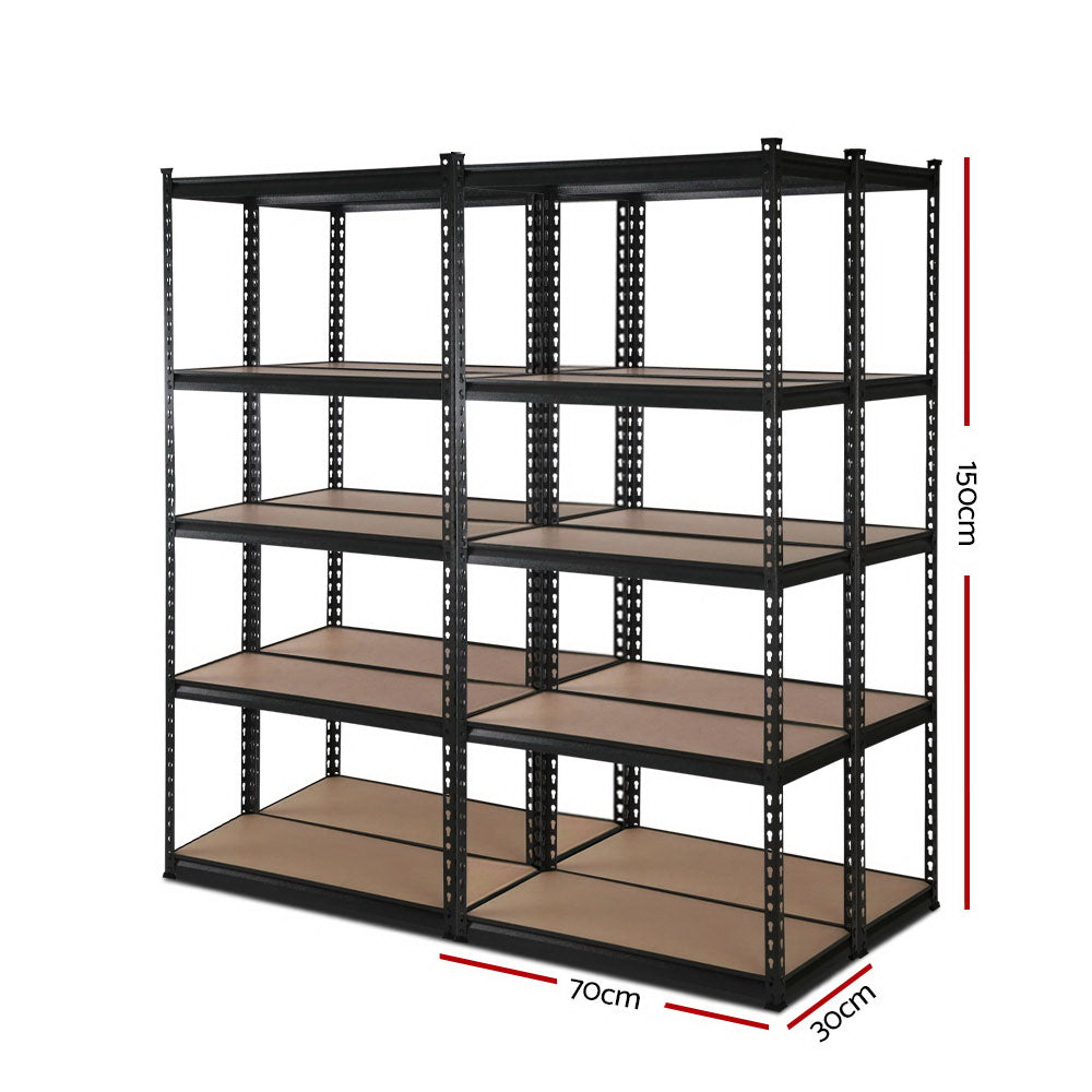 Giantz 4x1.5M Garage Shelving Warehouse Rack Pallet Racking Storage Shelve Black-1