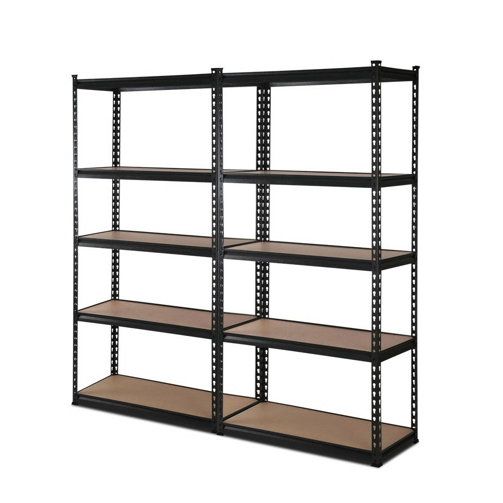 Giantz 2x1.8M Garage Shelving Warehouse Rack Pallet Racking Storage Shelve Black-0