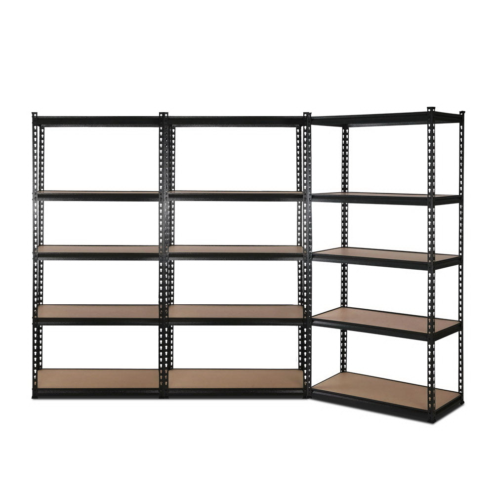 Giantz 3x1.8M Garage Shelving Warehouse Rack Pallet Racking Storage Shelve Black-0