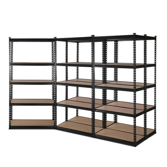 Giantz 5x1.8M Garage Shelving Warehouse Rack Pallet Racking Storage Shelve Black-0