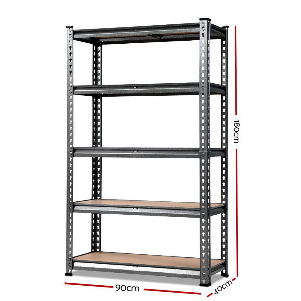 Giantz 1.8M Garage Shelving Warehouse Rack Pallet Racking Storage Shelf Charcoal-1