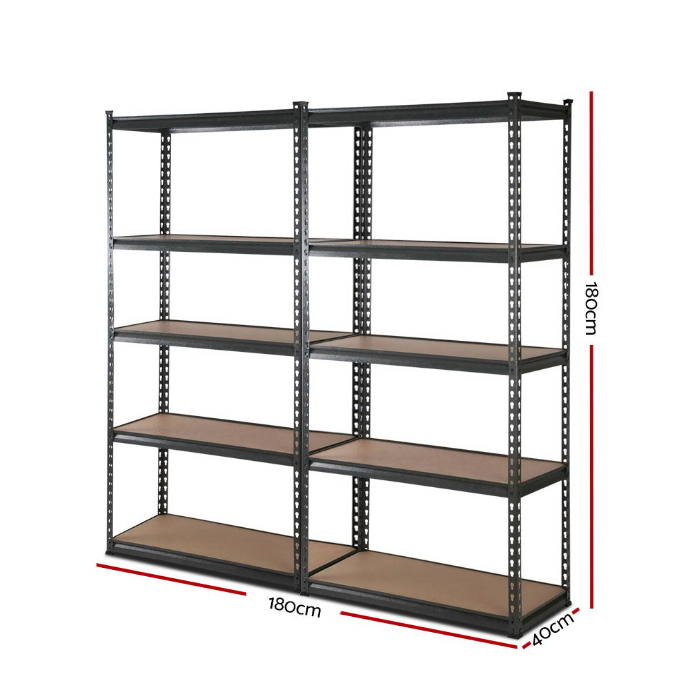 Giantz 2x1.8M Garage Shelving Warehouse Rack Pallet Racking Storage Charcoal-1