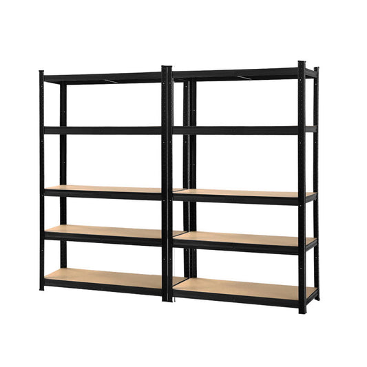 Giantz 2x1.8M Garage Shelving Warehouse Rack Pallet Racking Storage Shelf Black-0