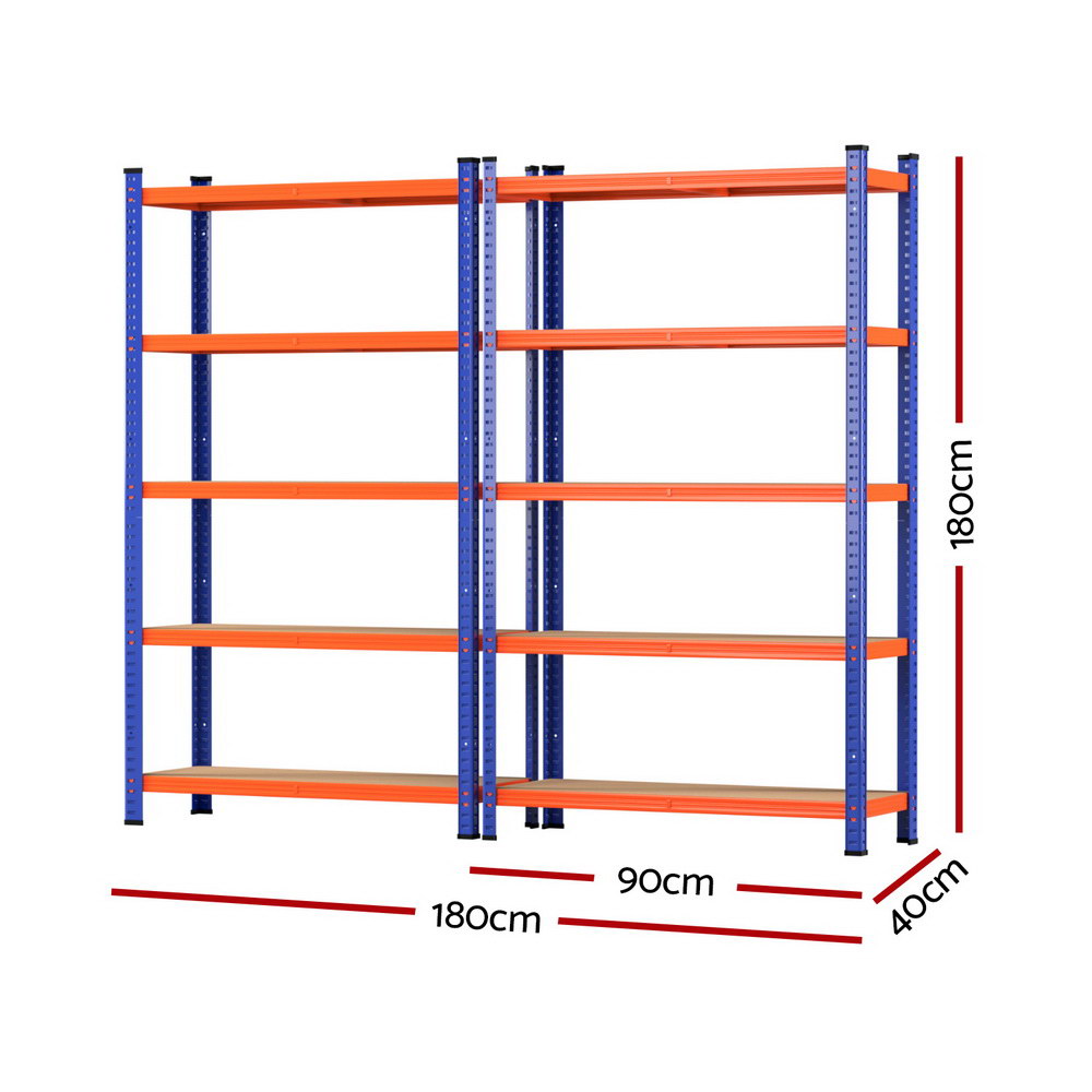 2 x 1.8M Giantz Garage Shelving Warehouse Rack-1
