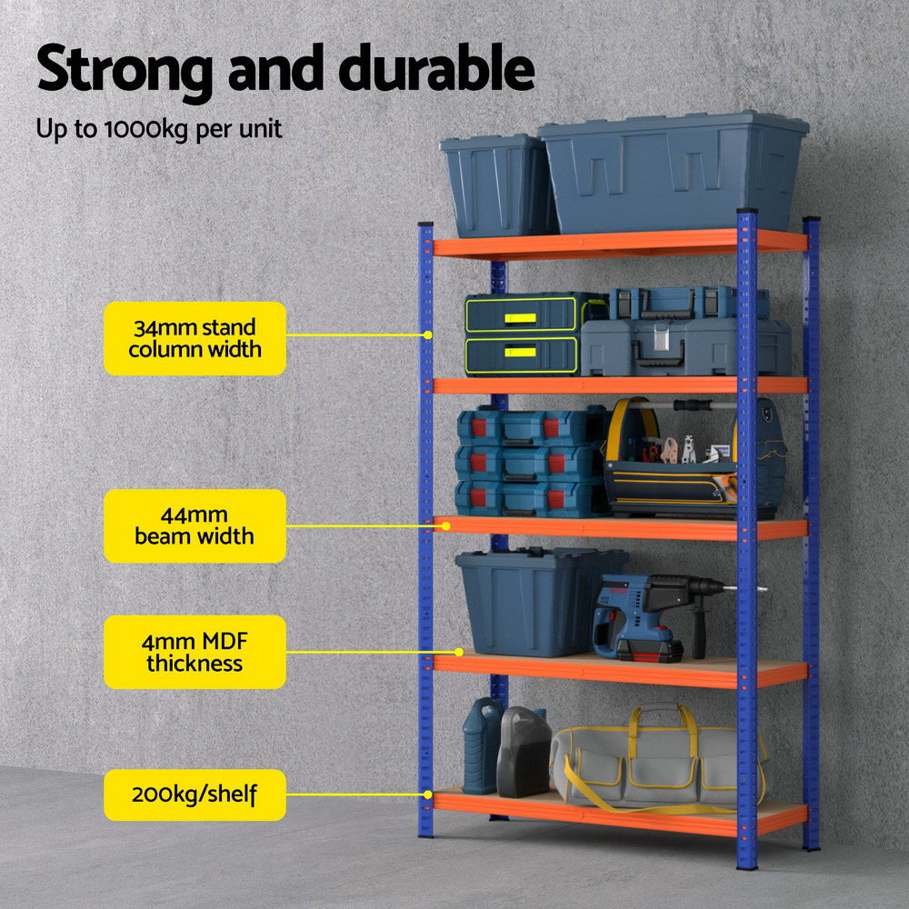 2 x 1.8M Giantz Garage Shelving Warehouse Rack-3