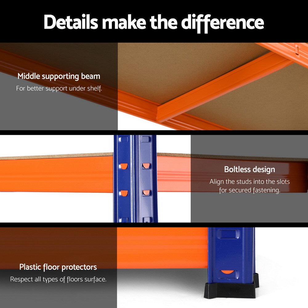 2 x 1.8M Giantz Garage Shelving Warehouse Rack-5