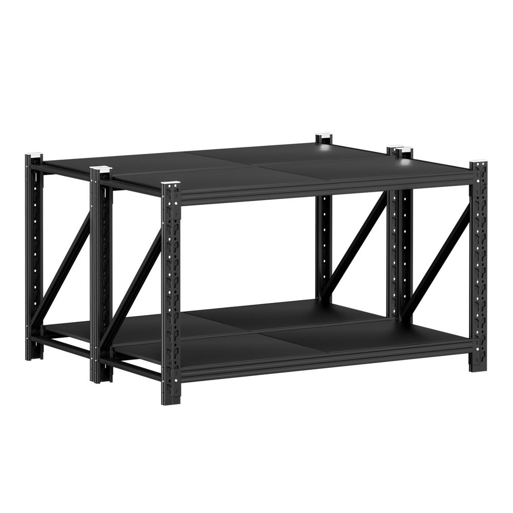 Giantz 2x 0.9M Garage Shelving Workbench Warehouse Rack-0