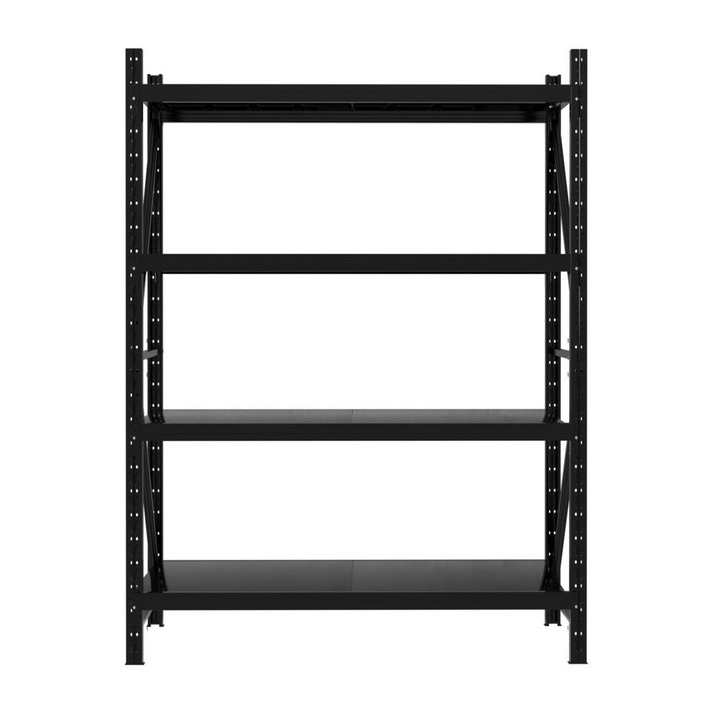2Mx1.5M Giantz Garage Shelving Warehouse Rack Black-2