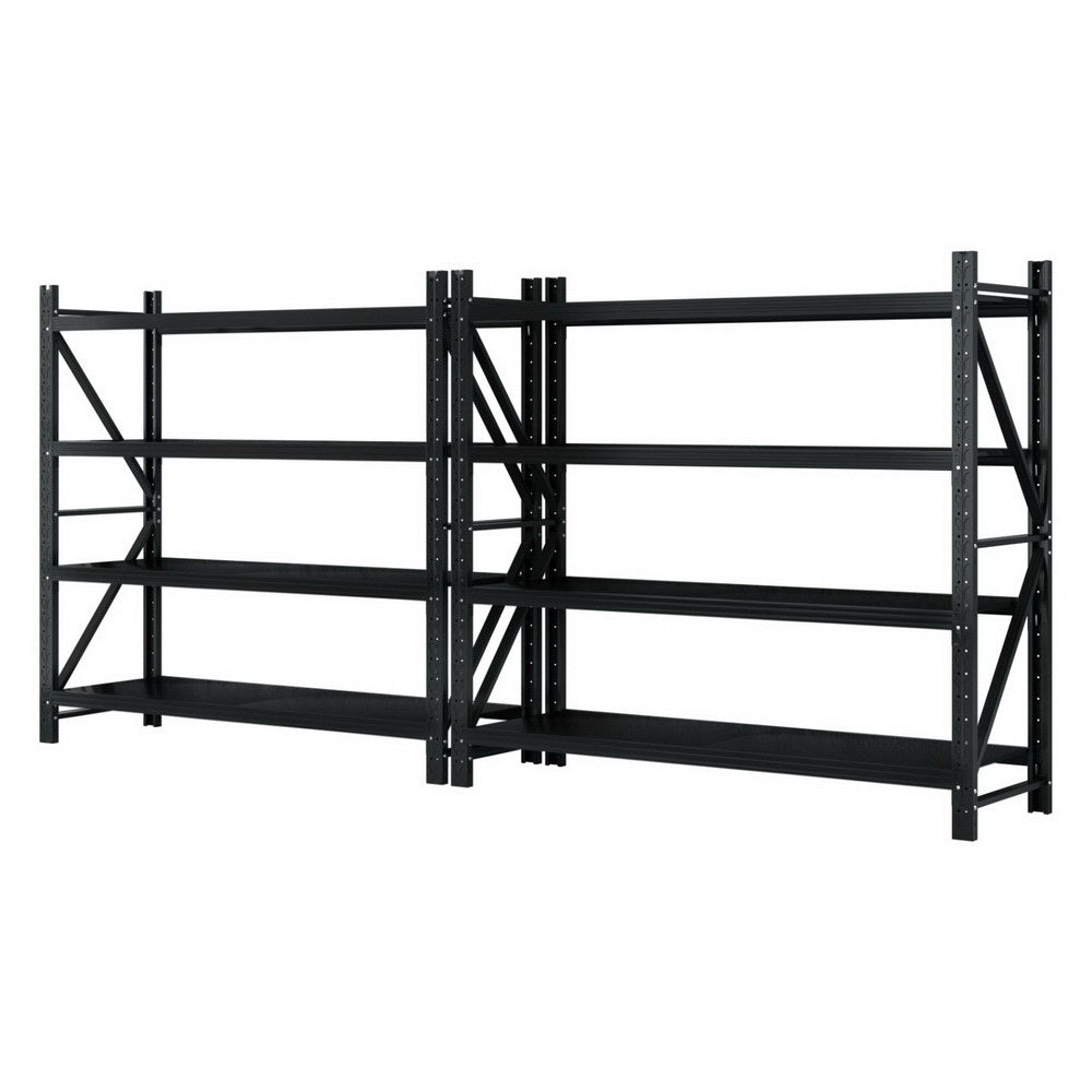 Giantz 4Mx1.8M Garage Shelving Warehouse Rack Black-0