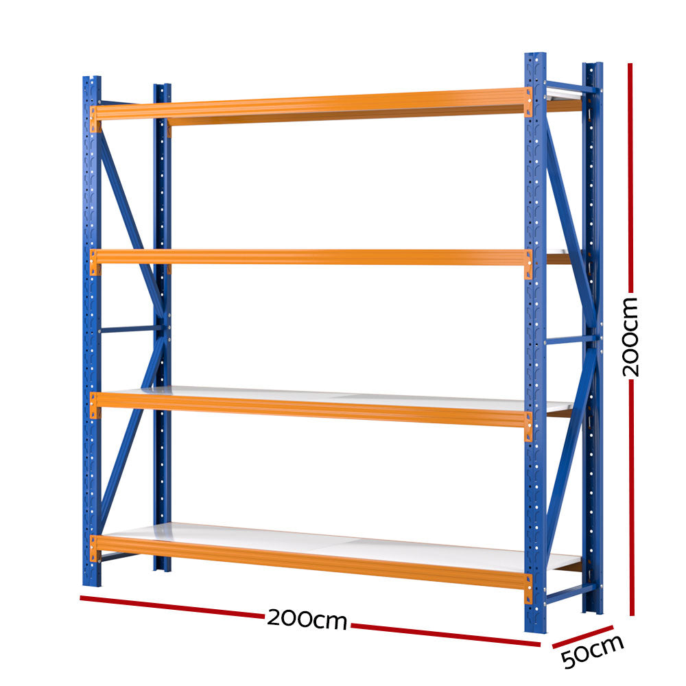 Giantz 2Mx2M Garage Shelving Warehouse Rack Pallet Racking Storage Shelf Blue-1