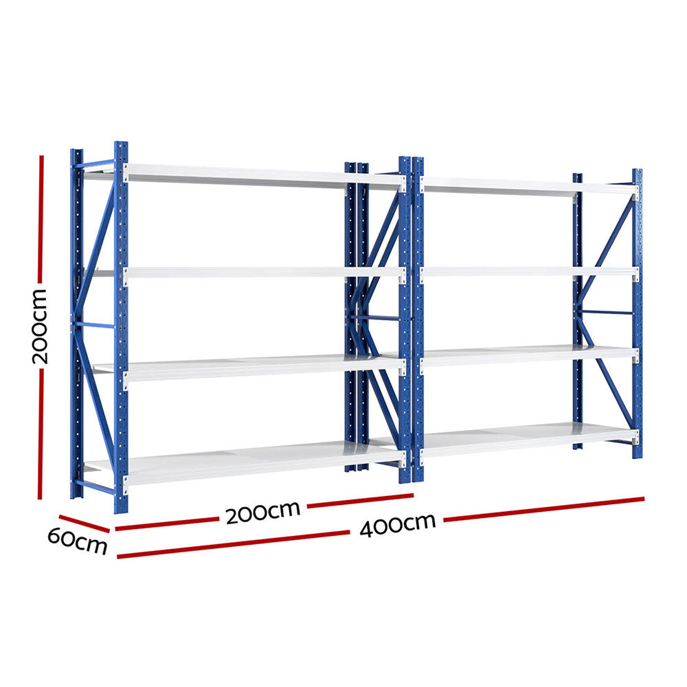 Giantz 4Mx2M Garage Shelving Warehouse Rack Blue-1