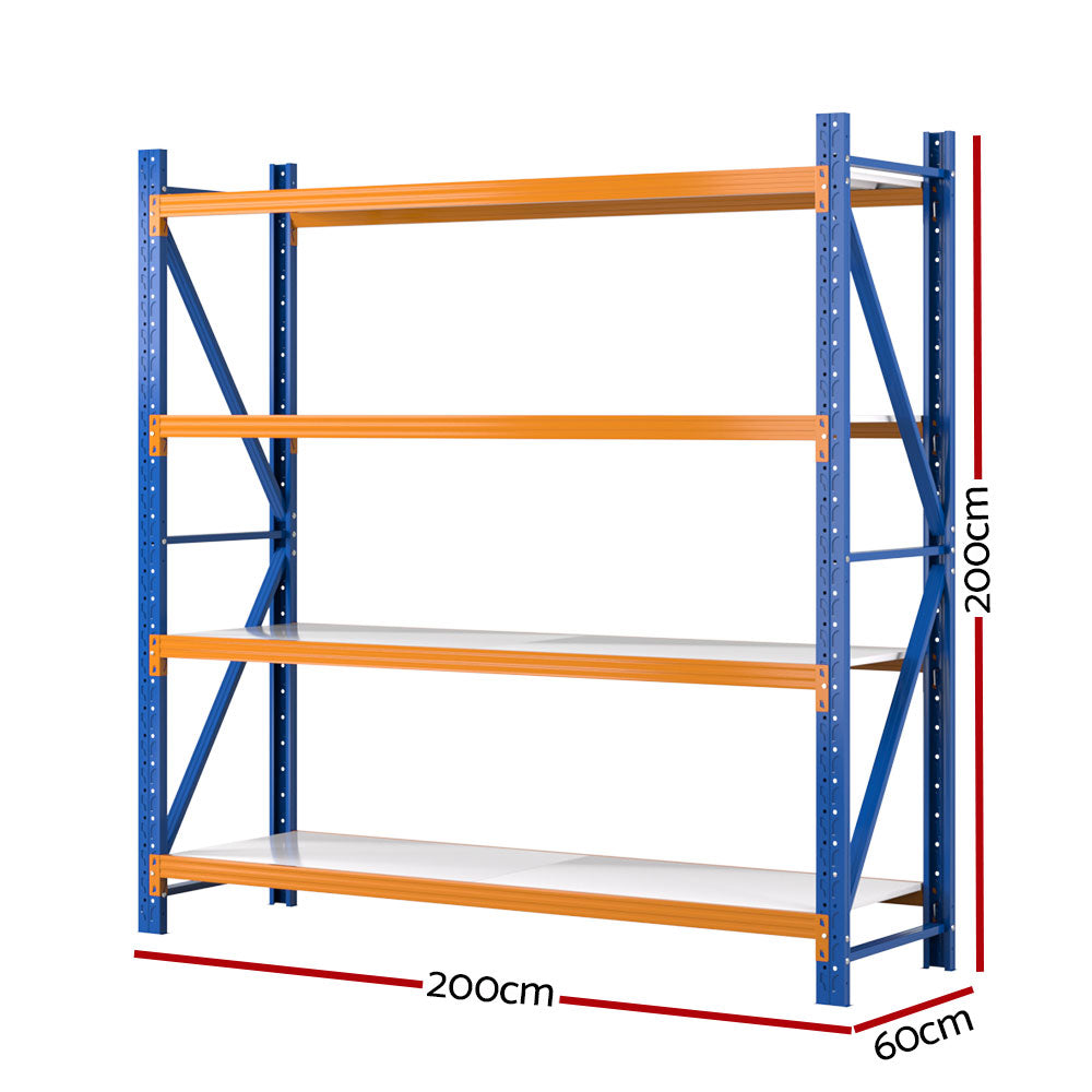 Giantz 2Mx2M Garage Shelving Warehouse Rack Pallet Racking Storage Shelf Blue-1