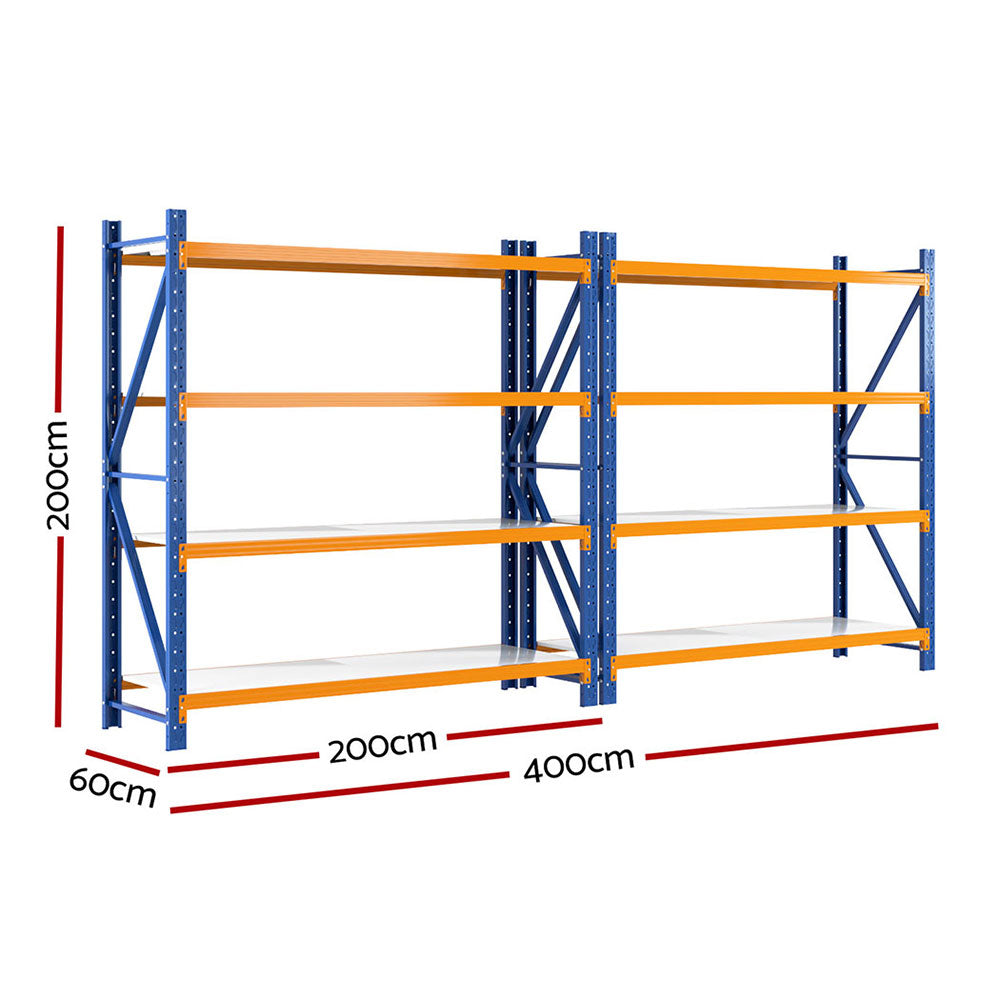 Giantz 4Mx2M Garage Shelving Warehouse Rack Orange-1