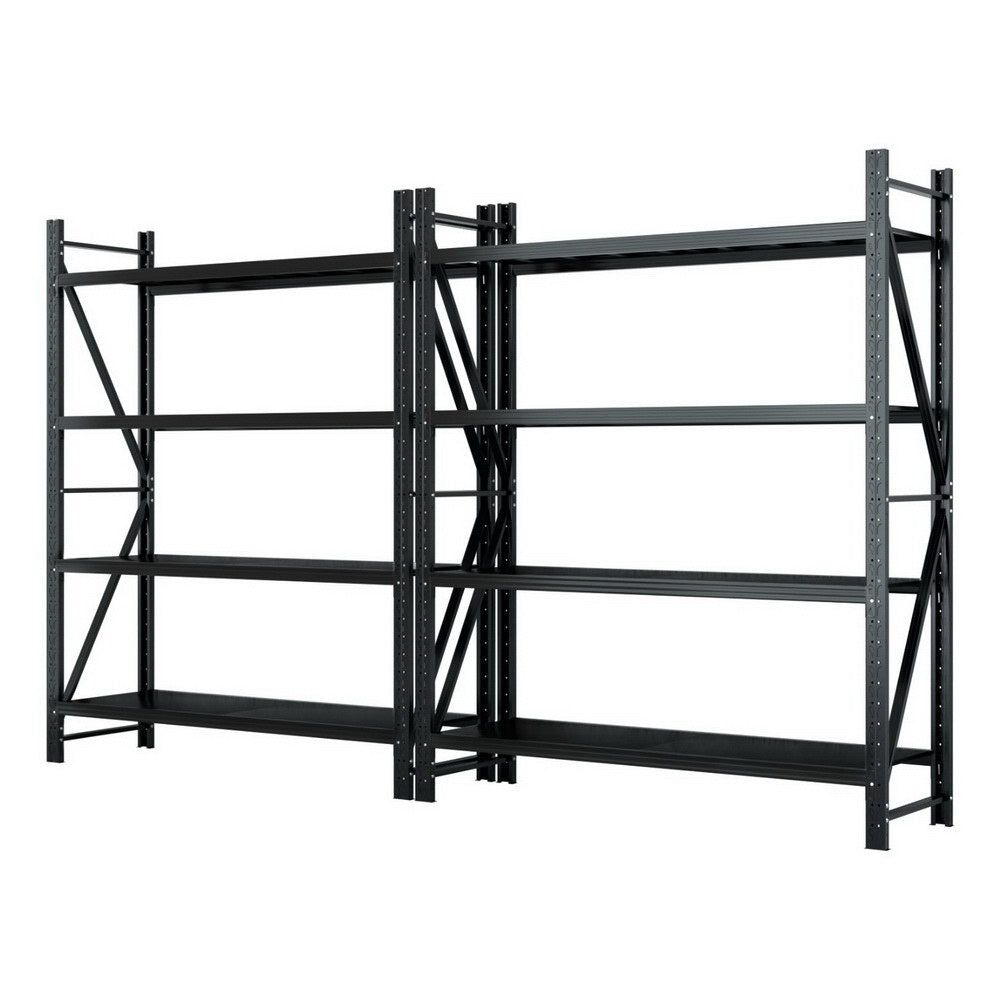 Giantz 4Mx2.4M Garage Shelving Warehouse Rack Black-0