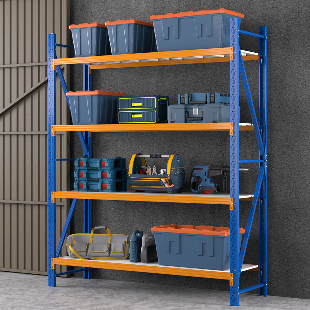 Giantz 2.4Mx2M Garage Shelving Warehouse Rack Pallet Racking Storage Shelf Blue-6