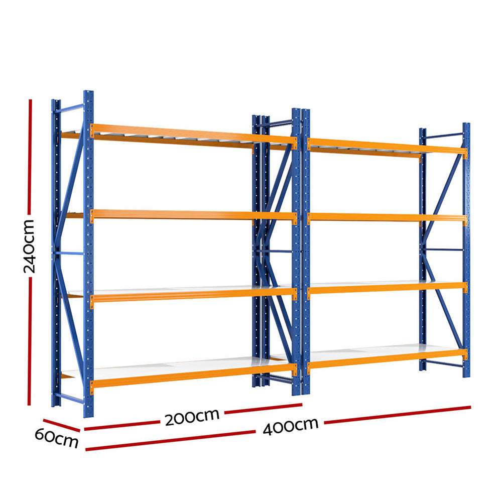 Giantz 4Mx2.4M Garage Shelving Warehouse Rack-1