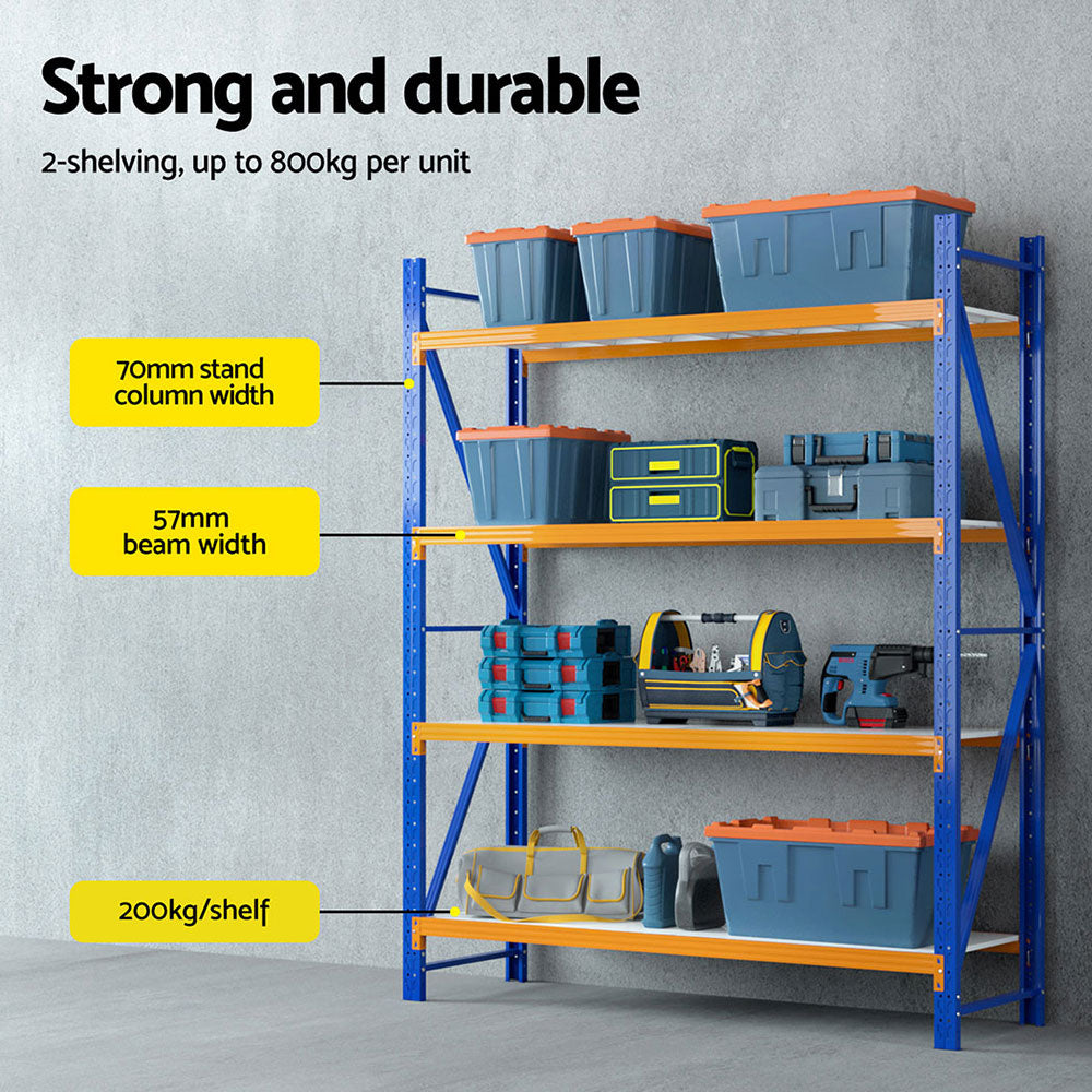 Giantz 4Mx2.4M Garage Shelving Warehouse Rack-3