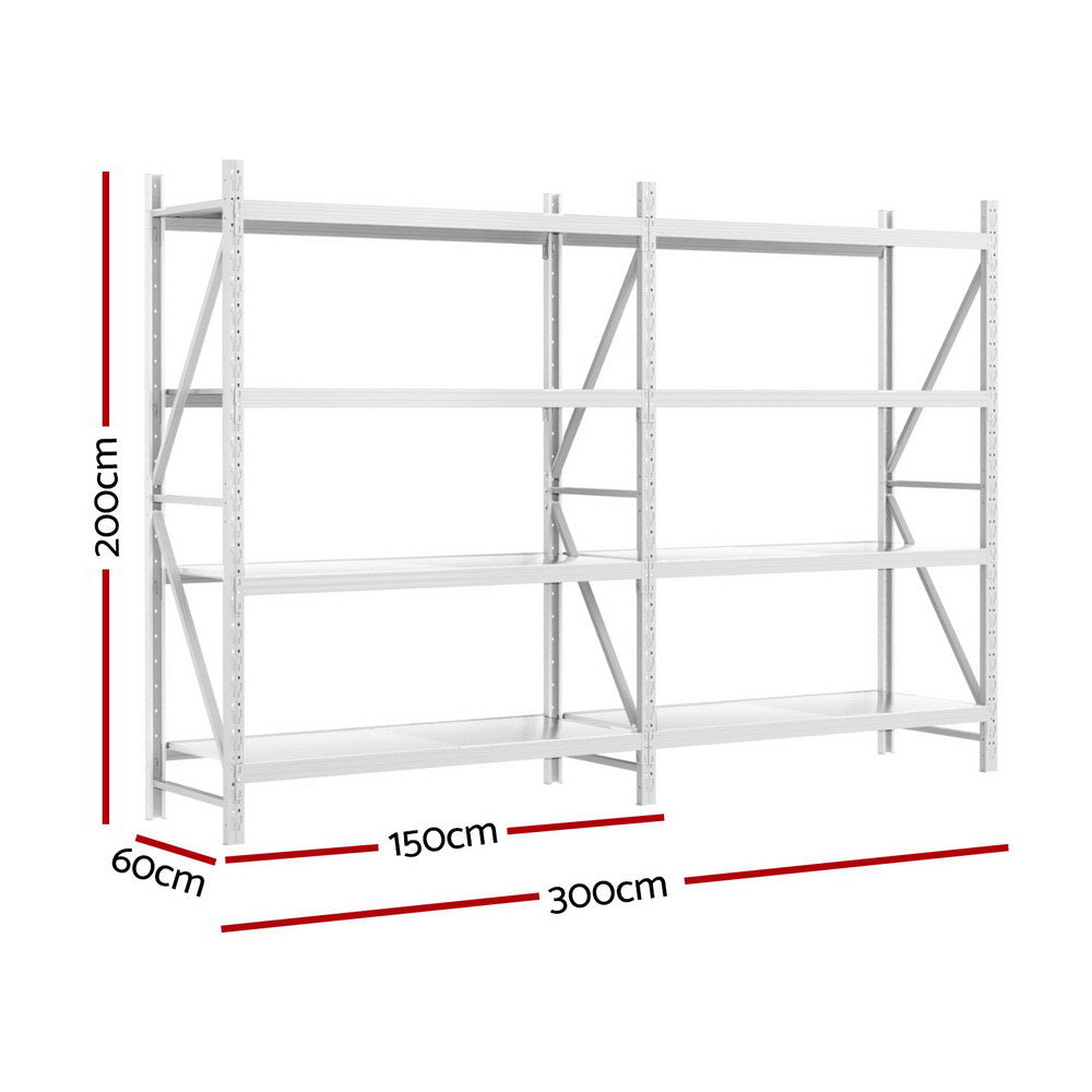 3Mx2M Giantz Garage Shelving Warehouse Rack-1