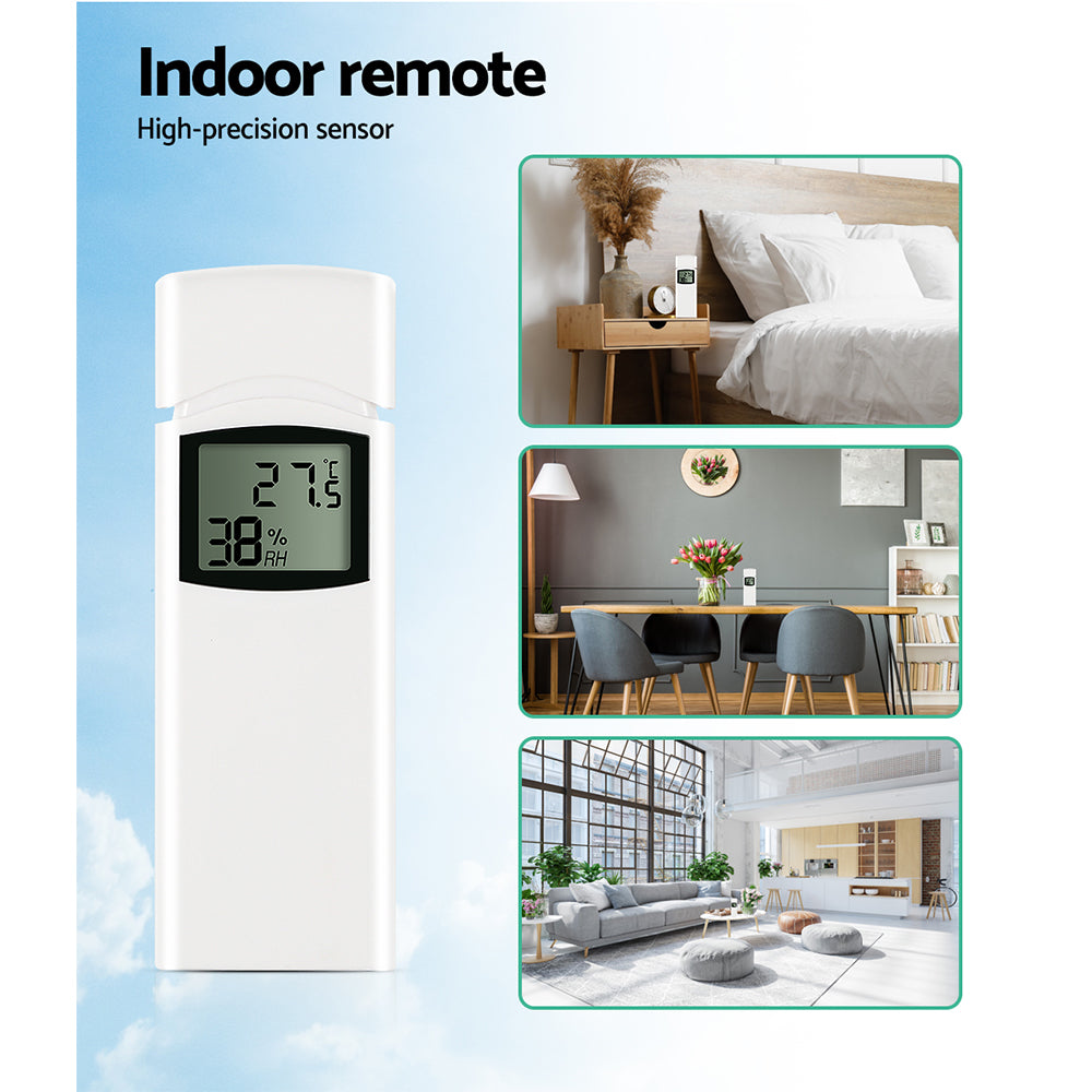 Devanti Weather Station Ultrasonic Anemometer Outdoor WiFi Rain Gauge Solar-3