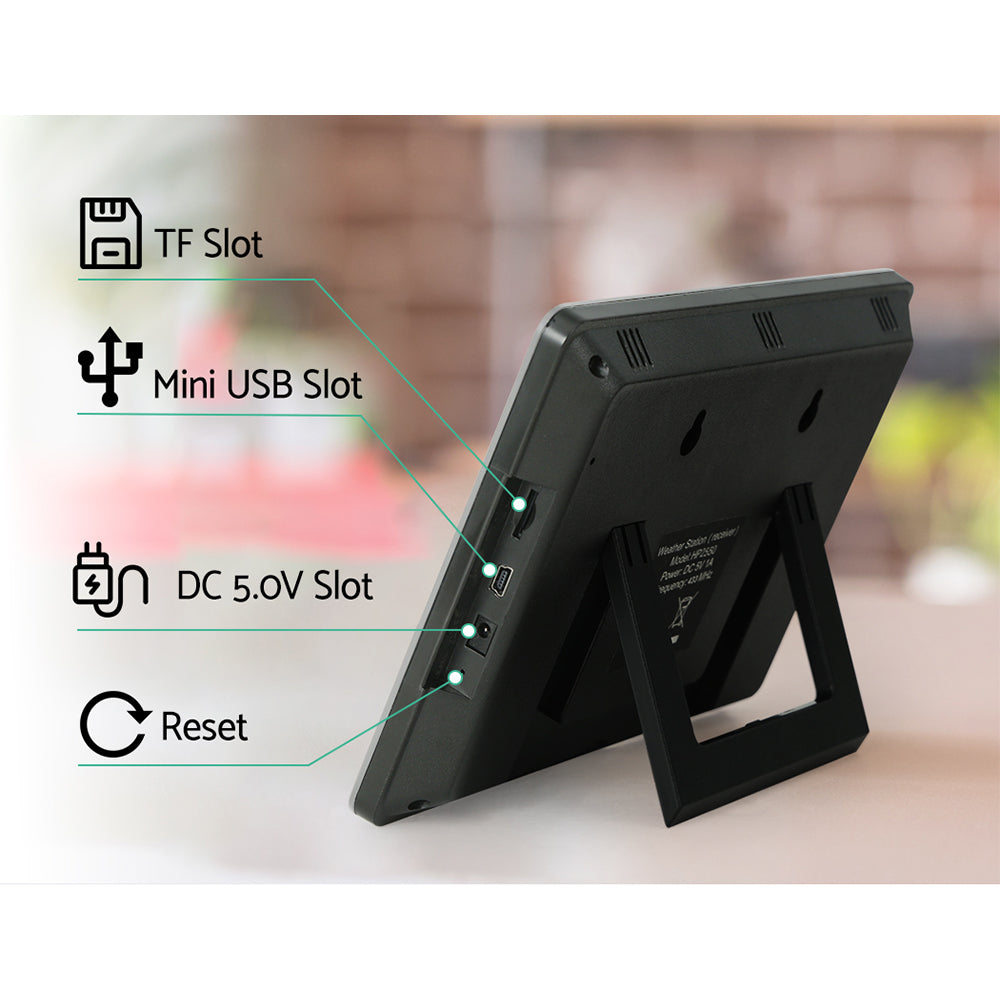 Devanti Weather Station Ultrasonic Anemometer Outdoor WiFi Rain Gauge Solar-6