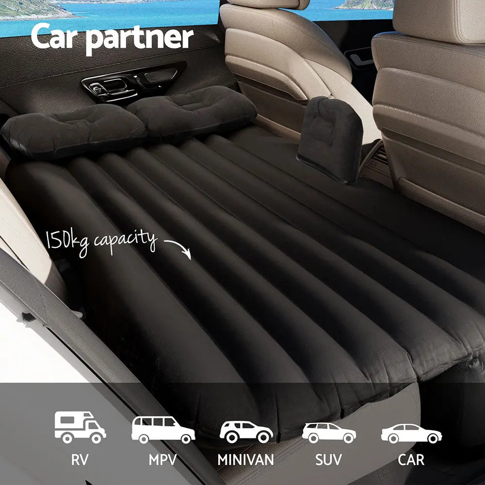 Weisshorn Car Mattress 134x78 Inflatable SUV Back Seat Camping Bed Black-3