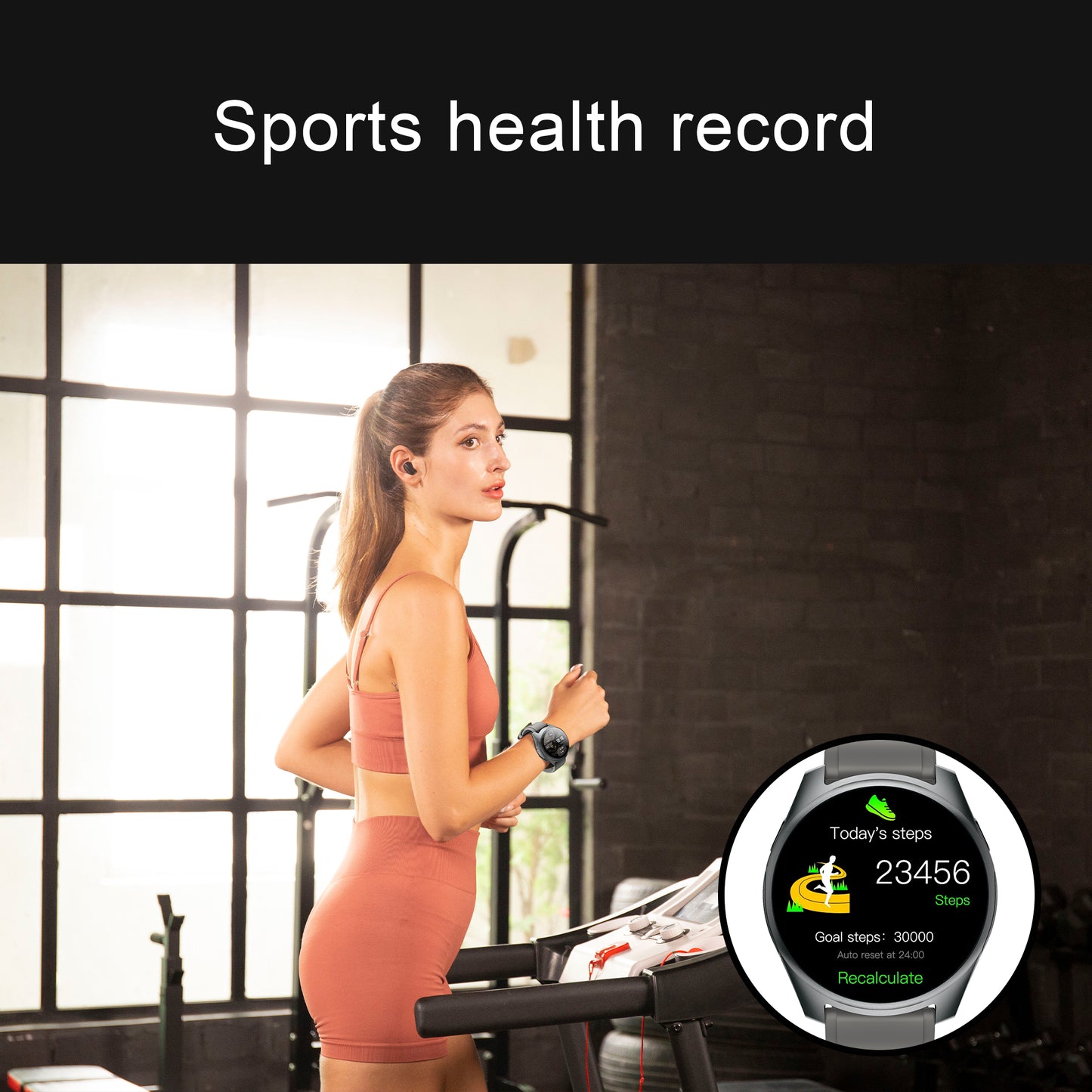 Aipower Smart Watch with Earbuds Pop-Up Headphones 4G Music Fitness Tracker W28 Pro