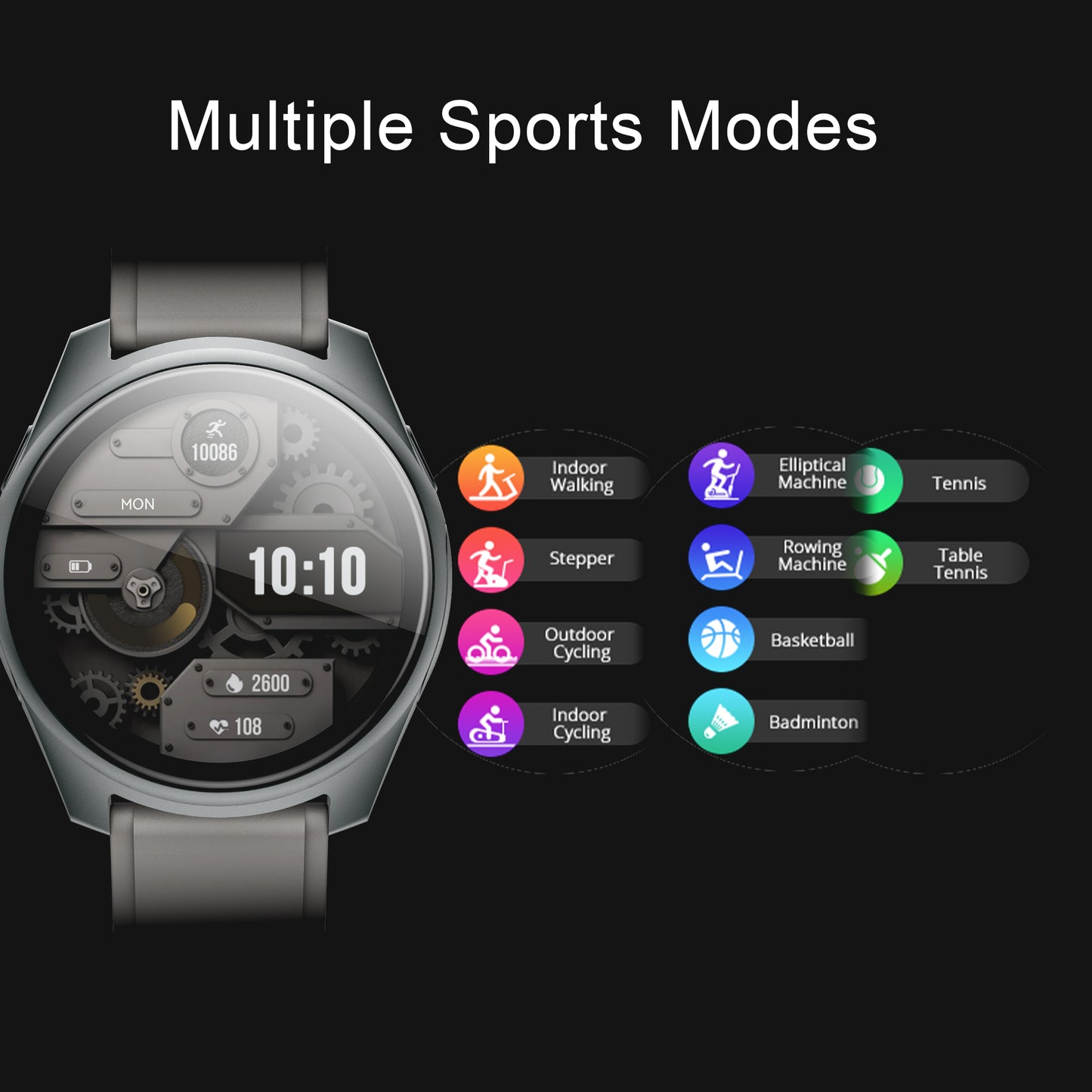 Aipower Smart Watch with Earbuds Pop-Up Headphones 4G Music Fitness Tracker W28 Pro