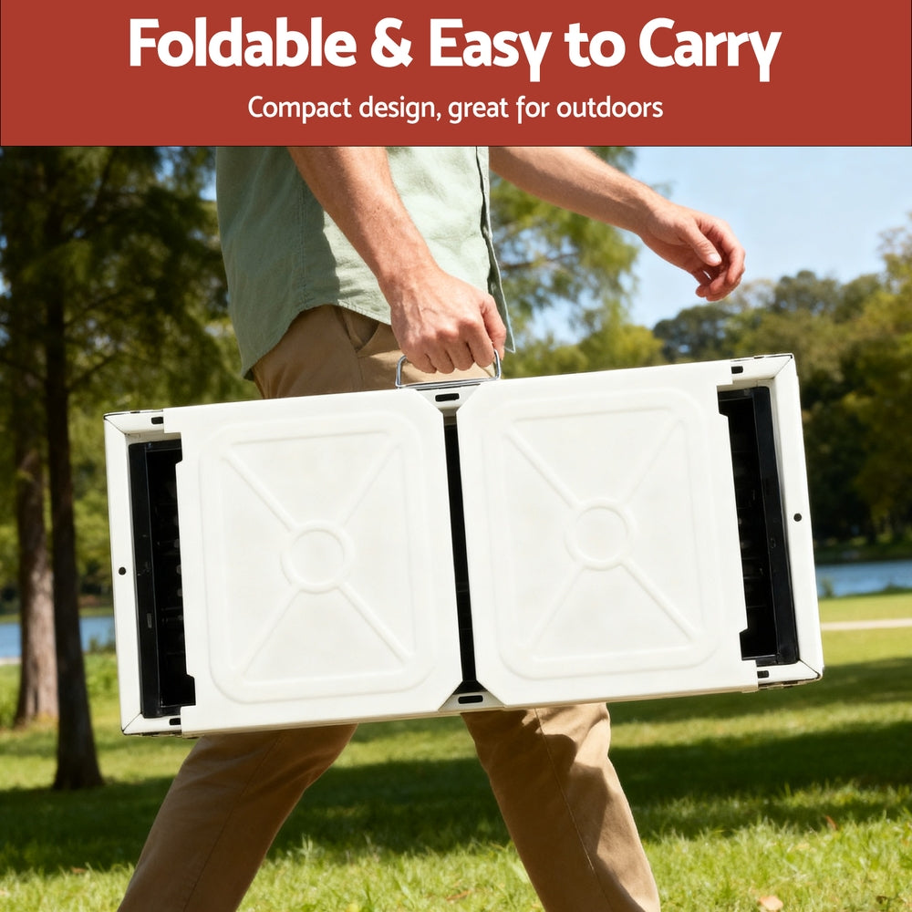 Grillz Portable BBQ Grill w/ Stainless Steel Racks & Pans for Outdoor-6