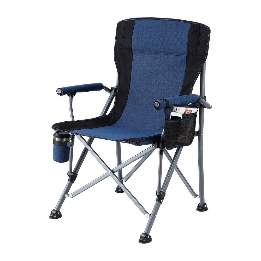 Weisshorn Camping Chair Folding Outdoor Portable Seat Lightweight Beach Picnic Fishing Capacity 120KG Navy Blue-1