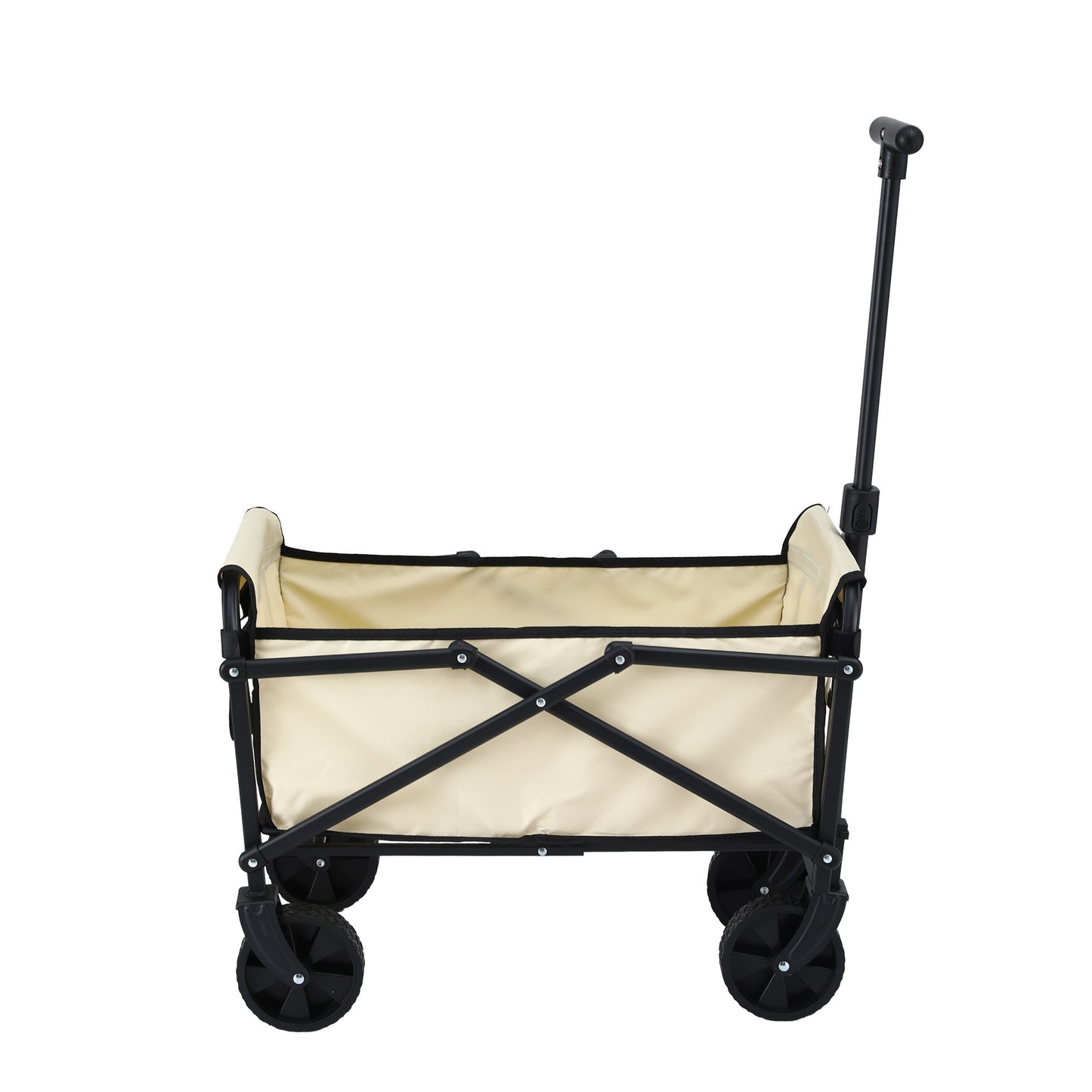Gardeon Garden Cart Folding Trolley Camping Wagon Barrow Outdoor Beach Beige-3