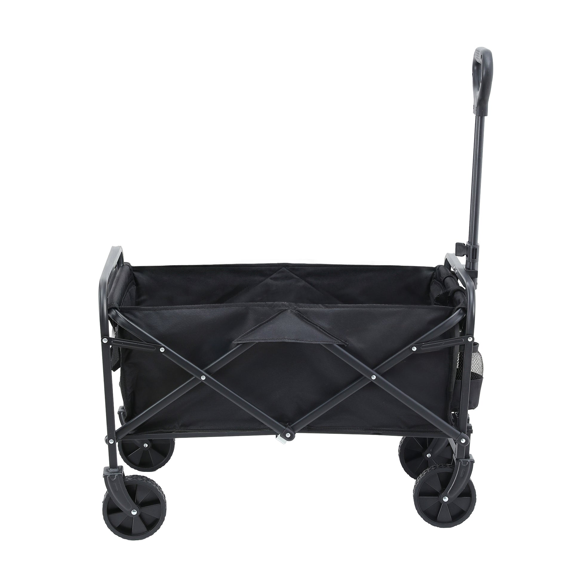Gardeon Garden Cart Folding Trolley Camping Wagon Barrow Outdoor Beach Black-3