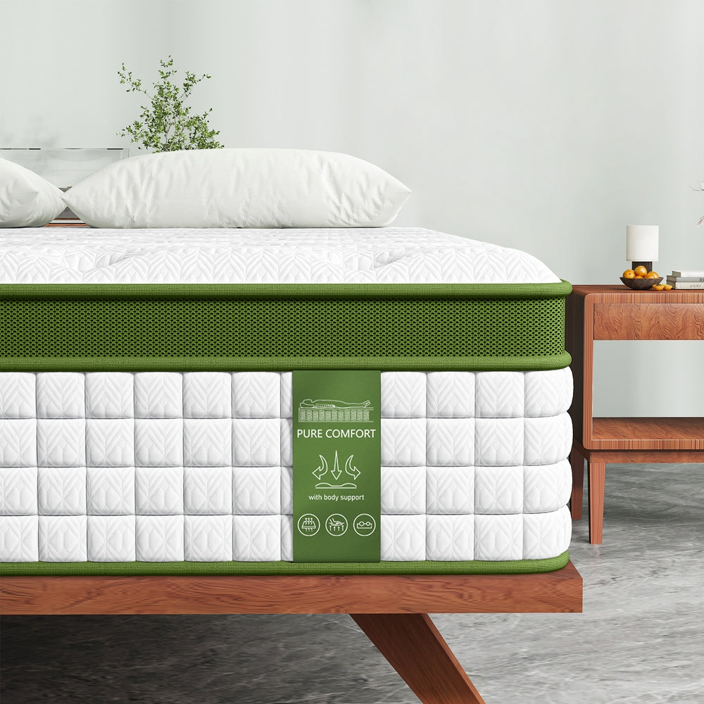 BedStory Double Mattress 30cm Medium Firm Hybrid Mattress for Pressure Relief Motion Isolation-5