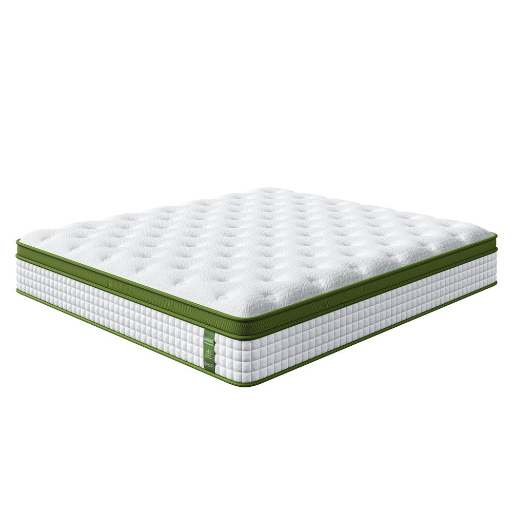 BedStory King Mattress 30cm Medium Firm Hybrid Mattress for Pressure Relief Motion Isolation-1