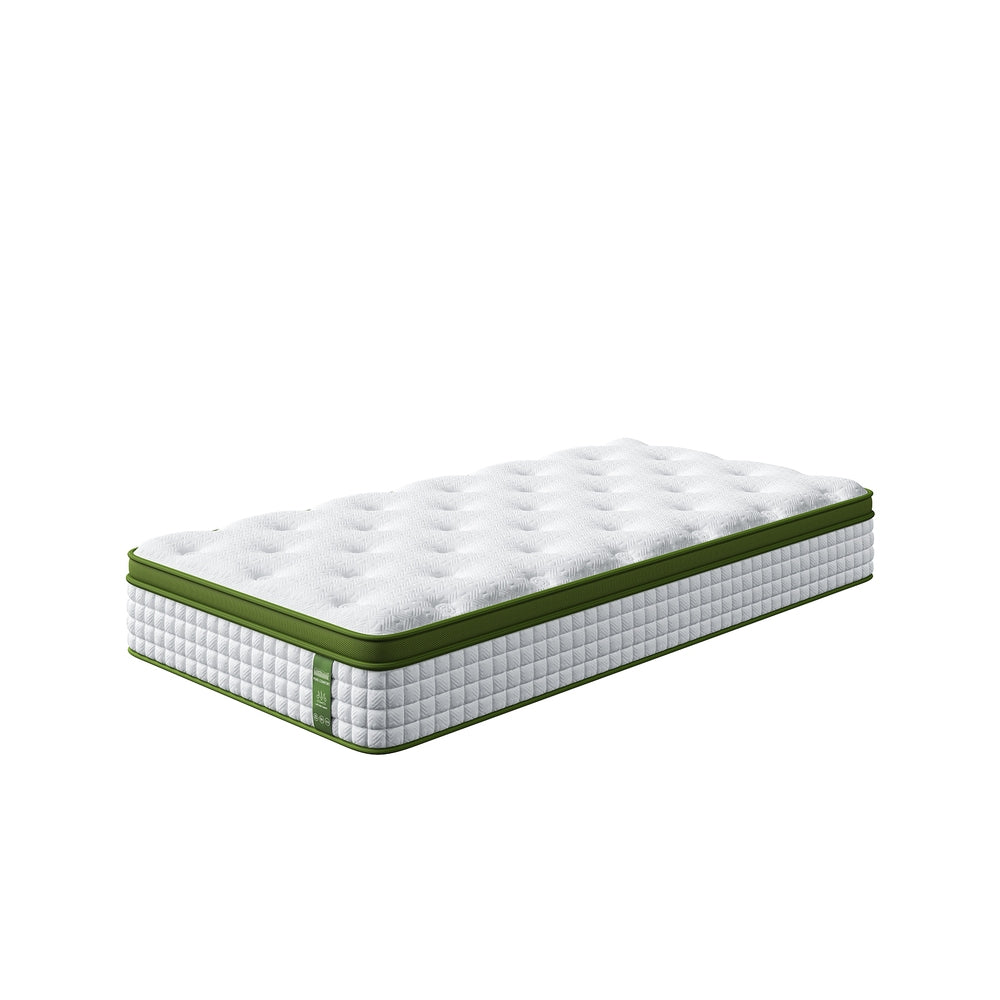 BedStory King Single Mattress 30cm Medium Firm Hybrid Mattress for Pressure Relief Motion Isolation-1