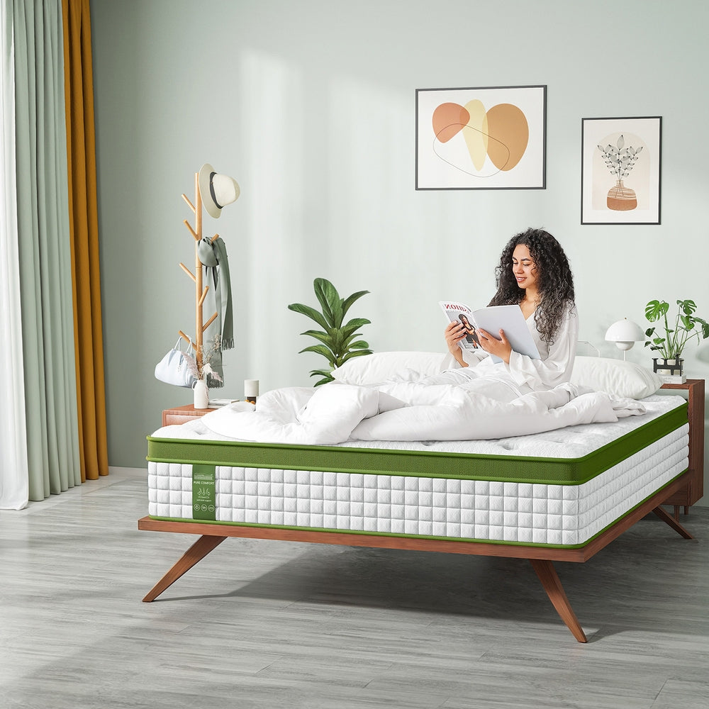 BedStory Queen Mattress 30cm Medium Firm Hybrid Mattress for Pressure Relief Motion Isolation-6