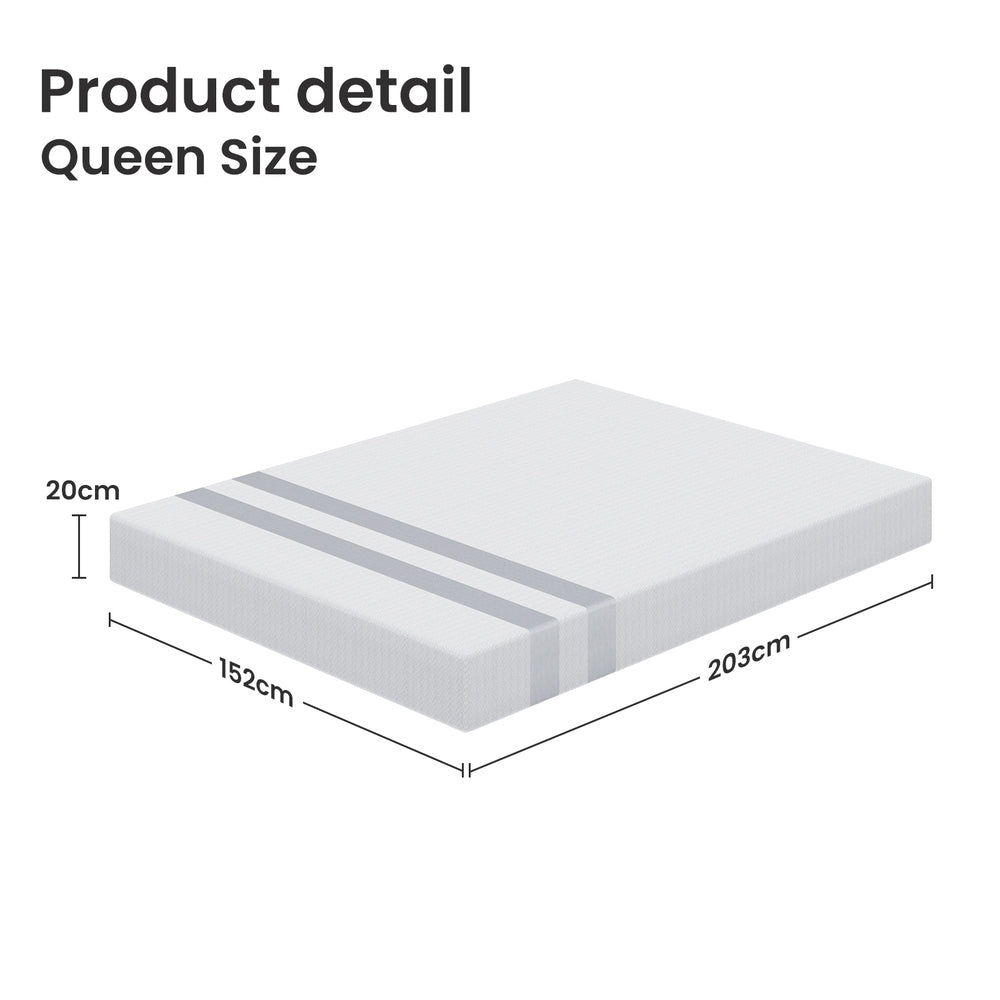 BedStory Queen Memory Foam Mattress 20cm Cooling Gel Foam Mattress in a Box Medium Soft Feel-2