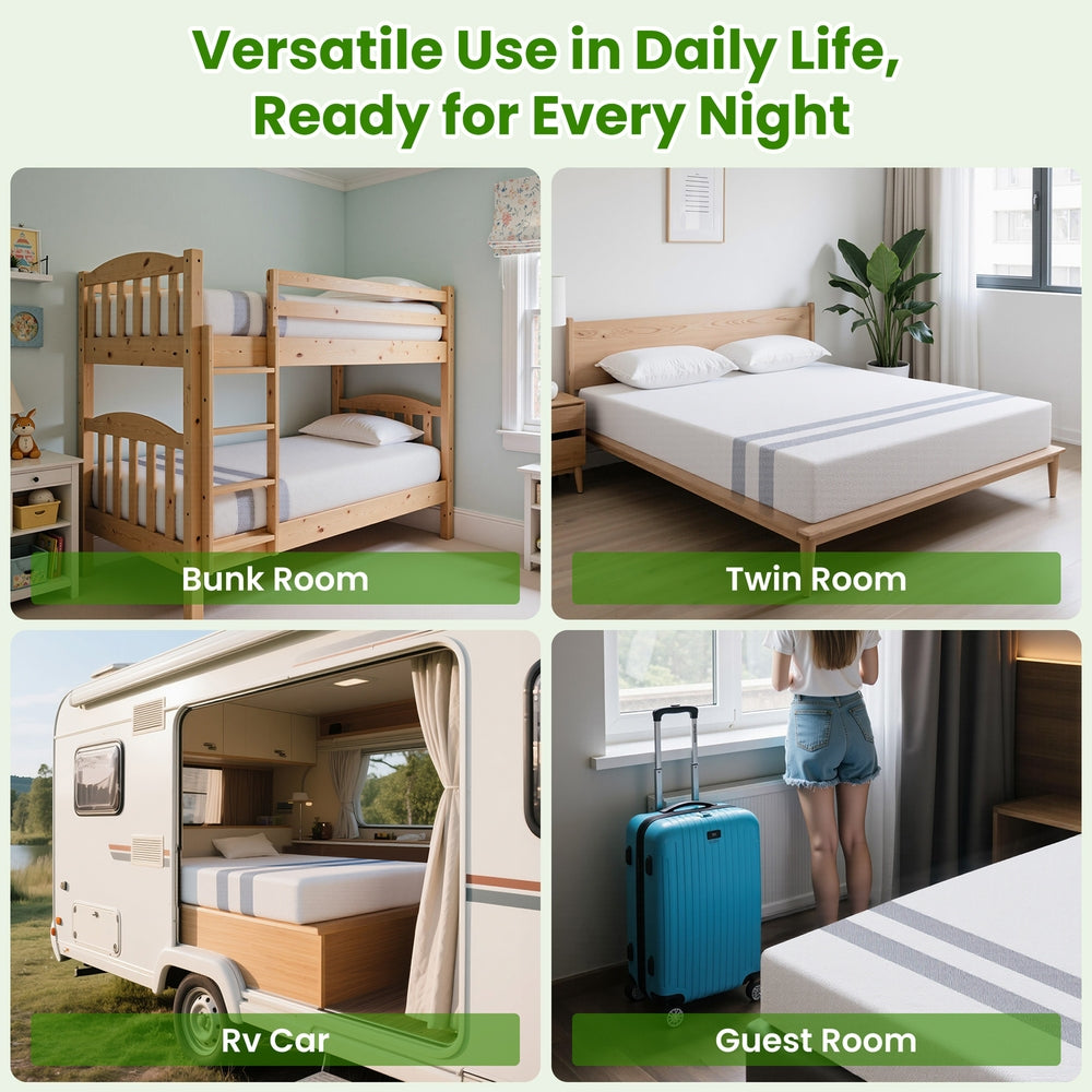 BedStory Single Memory Foam Mattress 25cm Cooling Gel Foam Mattress in a Box Medium Feel-4