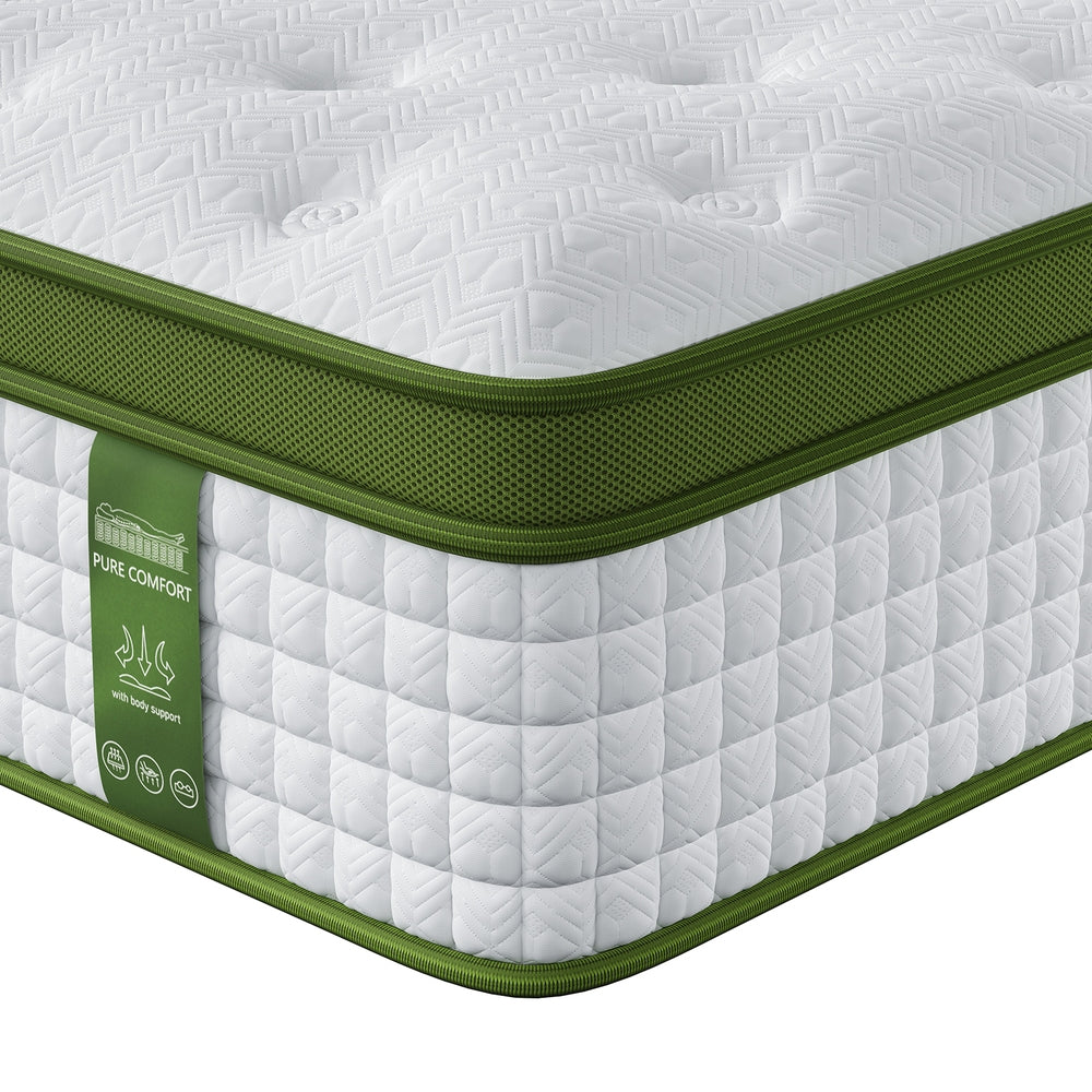 BedStory King Mattress 34cm Medium - Hybrid Mattress for Pressure Relief Motion Isolation-3