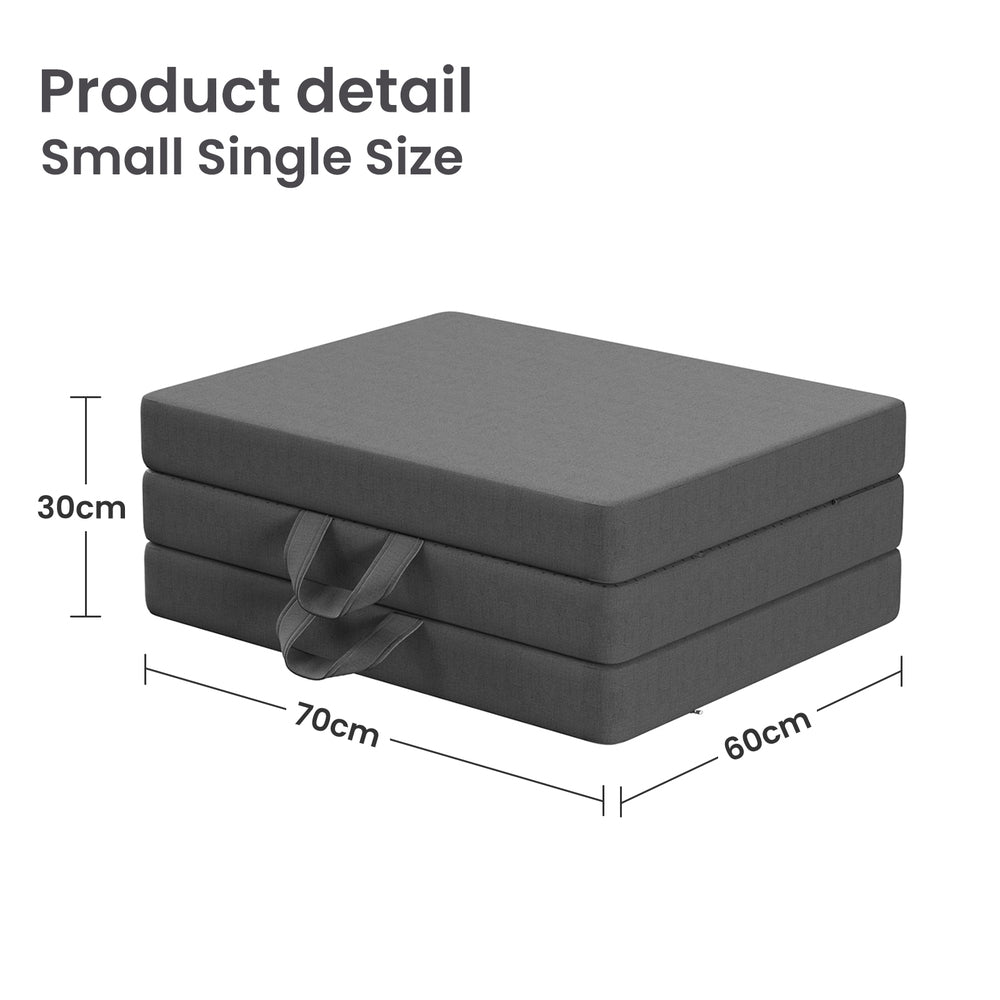 BedStory Folding Mattress Small Single Trifold Mattress with Firm Support Foam Washable Cover 10cm-3