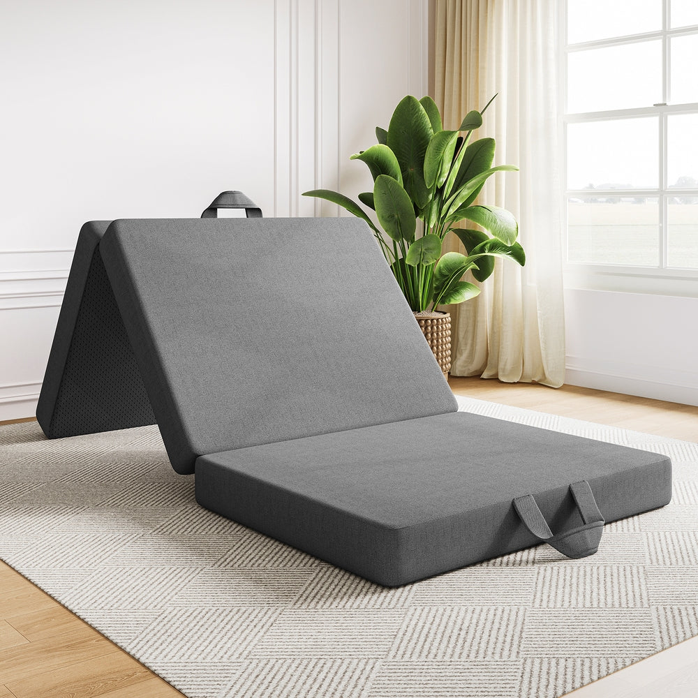 BedStory Folding Mattress Small Single Trifold Mattress with Firm Support Foam Washable Cover 10cm-6