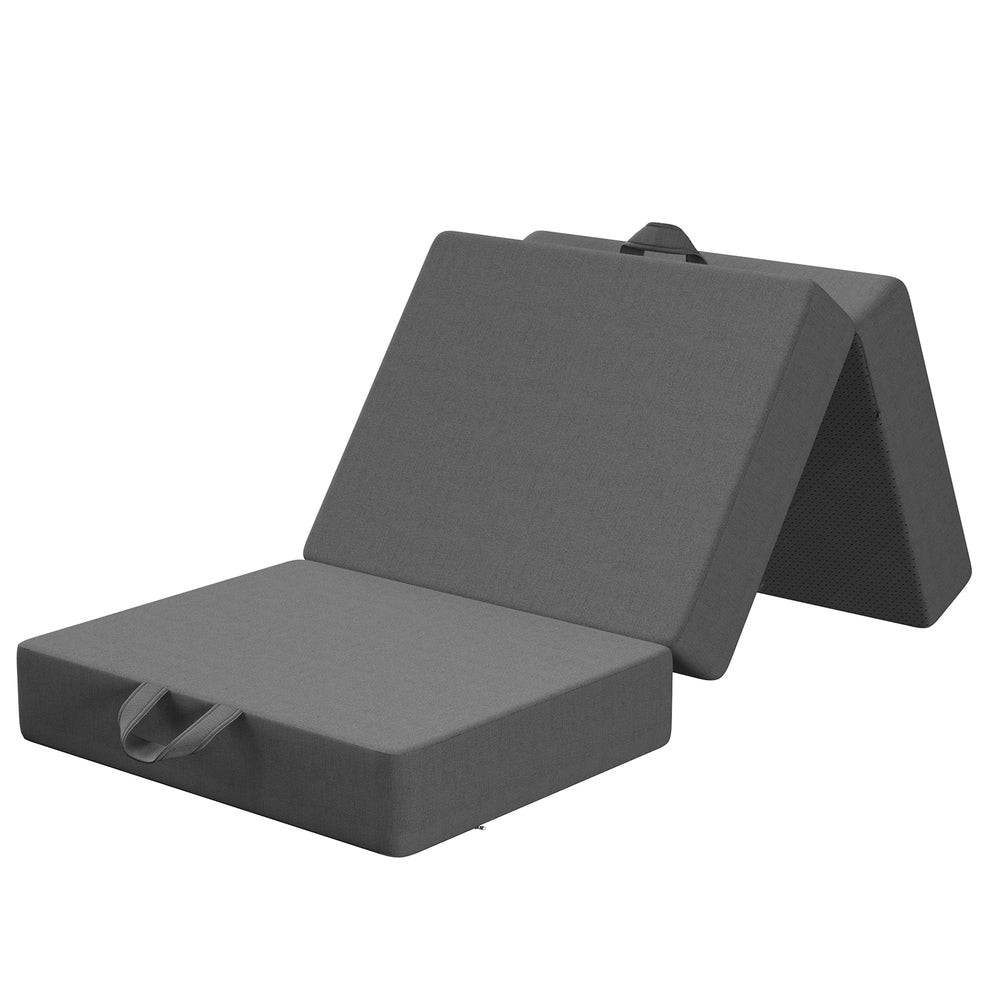 BedStory Folding Mattress Small King Single Trifold Mattress Firm Support Foam Washable Cover 15cm-1