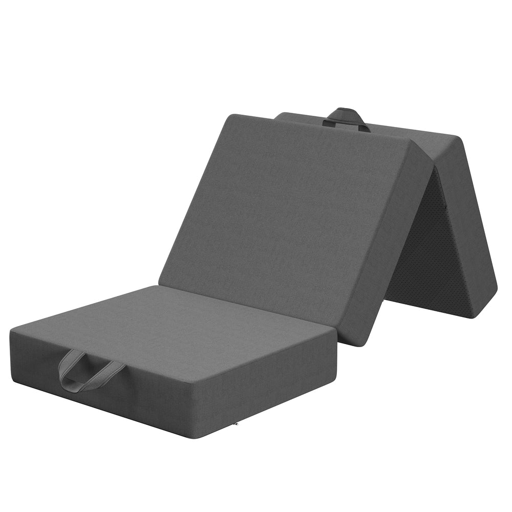 BedStory Folding Mattress Small Single Trifold Mattress Firm Support Foam Washable Cover 15cm-1