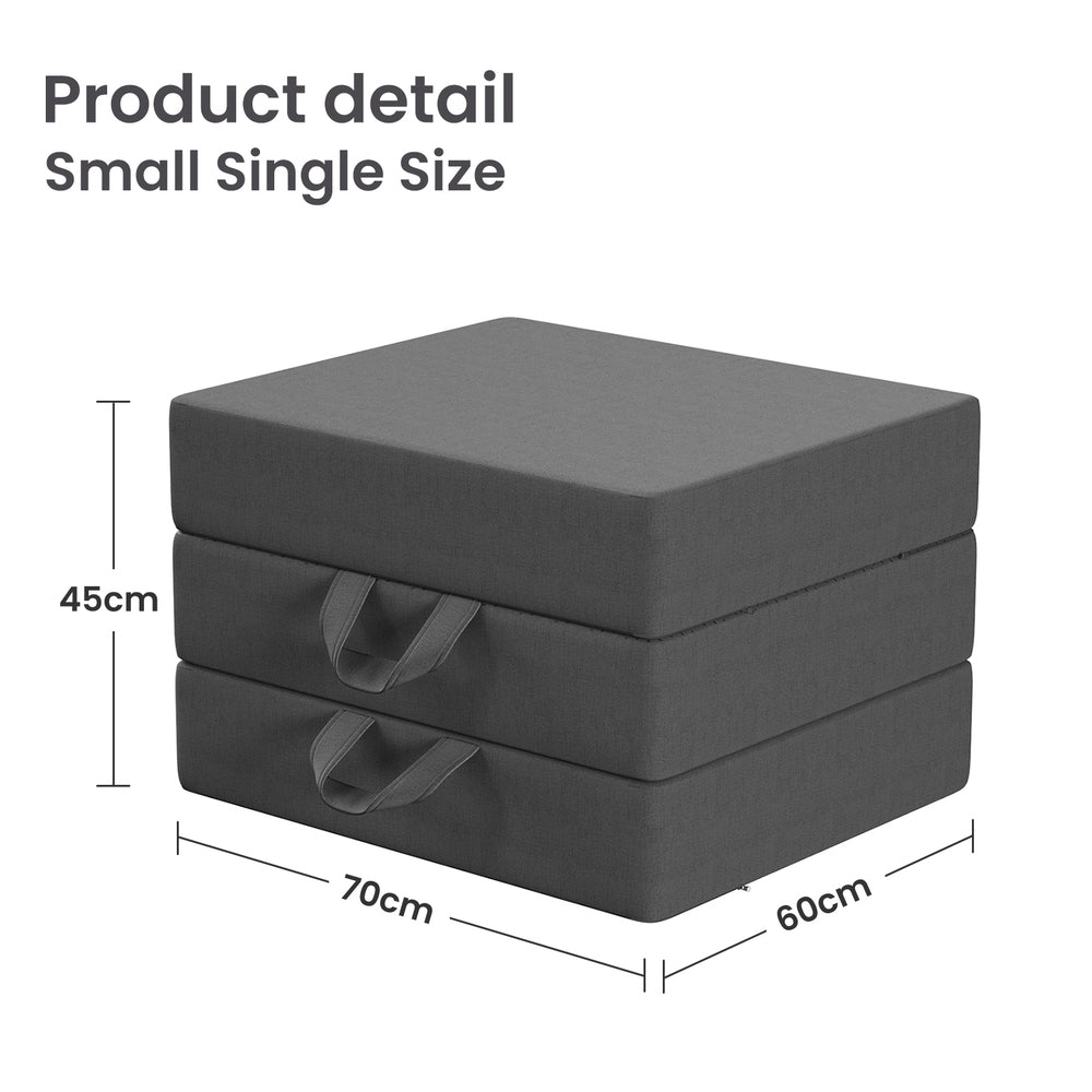 BedStory Folding Mattress Small Single Trifold Mattress Firm Support Foam Washable Cover 15cm-3