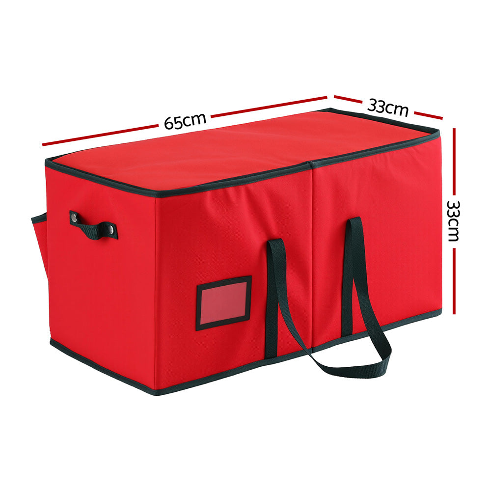 Jingle Jollys Christmas Baubles Storage Box 128 Slots Decor Ornaments Container-1