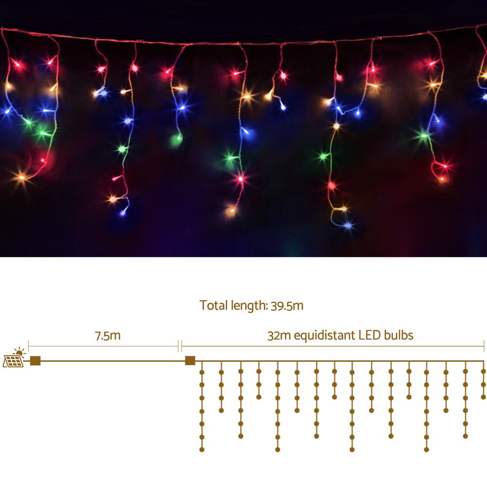 32M Christmas Lights Icicle Light 960 LED Multi-coloured Jingle Jollys-1