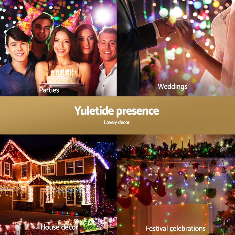 32M Christmas Lights Icicle Light 960 LED Multi-coloured Jingle Jollys-4