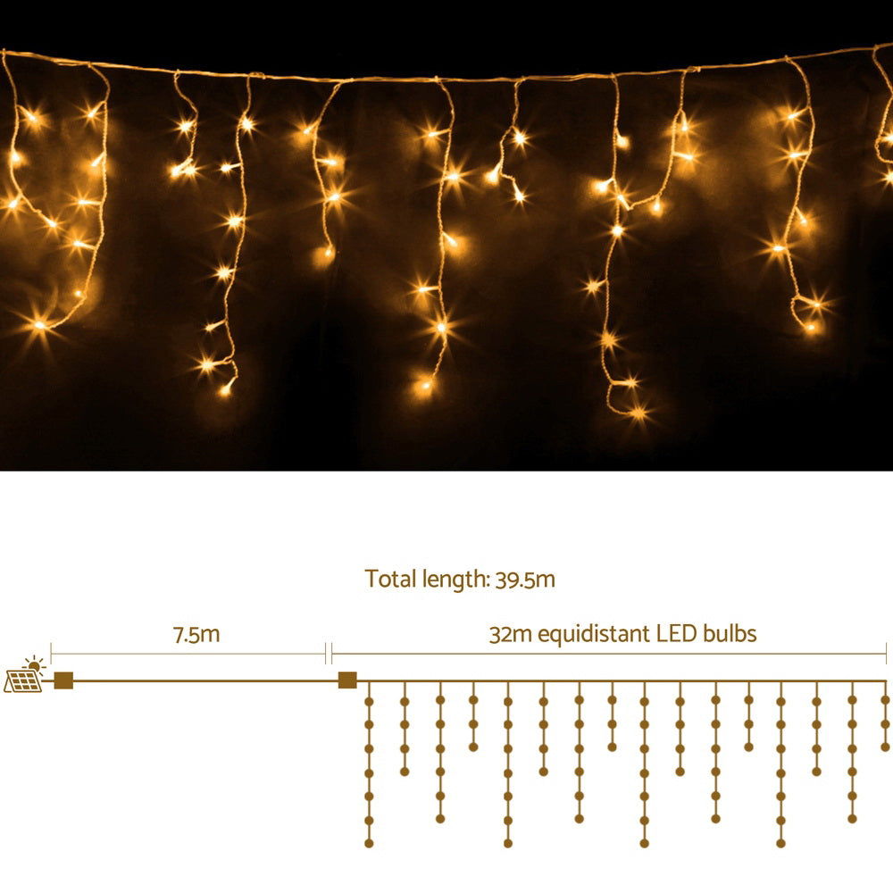 32M Christmas Lights Icicle Light 960 LED Warm White Jingle Jollys-1