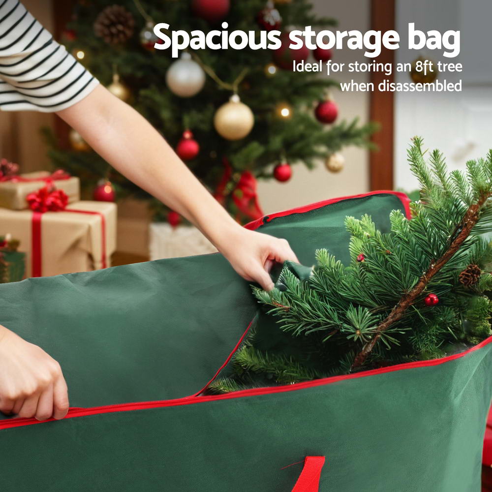 Jingle Jollys Christmas Tree Storage Bag Fits Up to 8ft Tree Xmas Bag Green-4