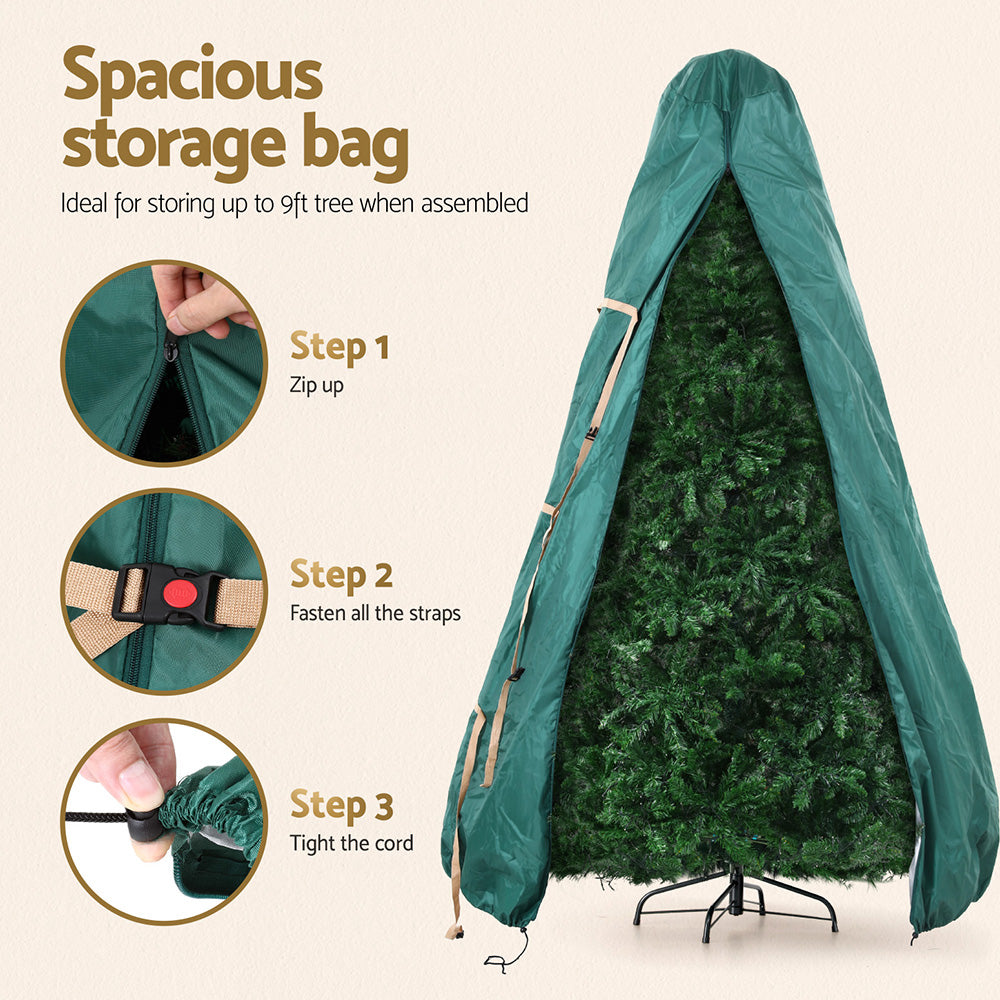 Jingle Jollys Christmas Tree Storage Bag Fits Up to 9ft Tree Xmas Bag Green-3