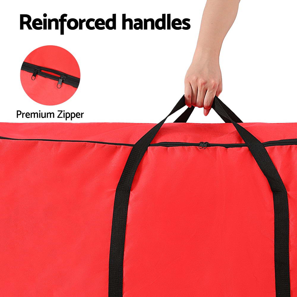 Jingle Jollys Christmas Tree Storage Bag Fits Up to 8ft Tree Xmas Bag Red-5